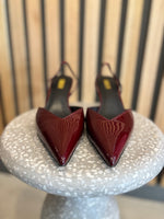 Load image into Gallery viewer, YOKO SLINGBACK HEEL WINE
