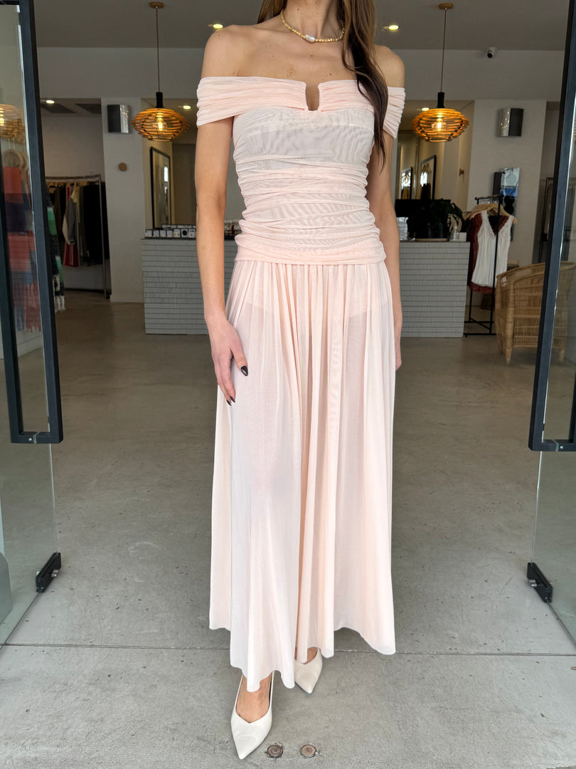 CAMILLE MAXI SKIRT - PEACH