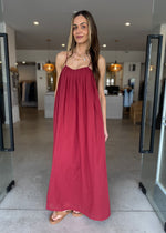 Load image into Gallery viewer, VIVIAN MAXI DRESS - CHERRY
