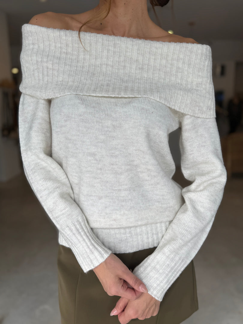 ABBOTT OS KNIT - IVORY MARLE