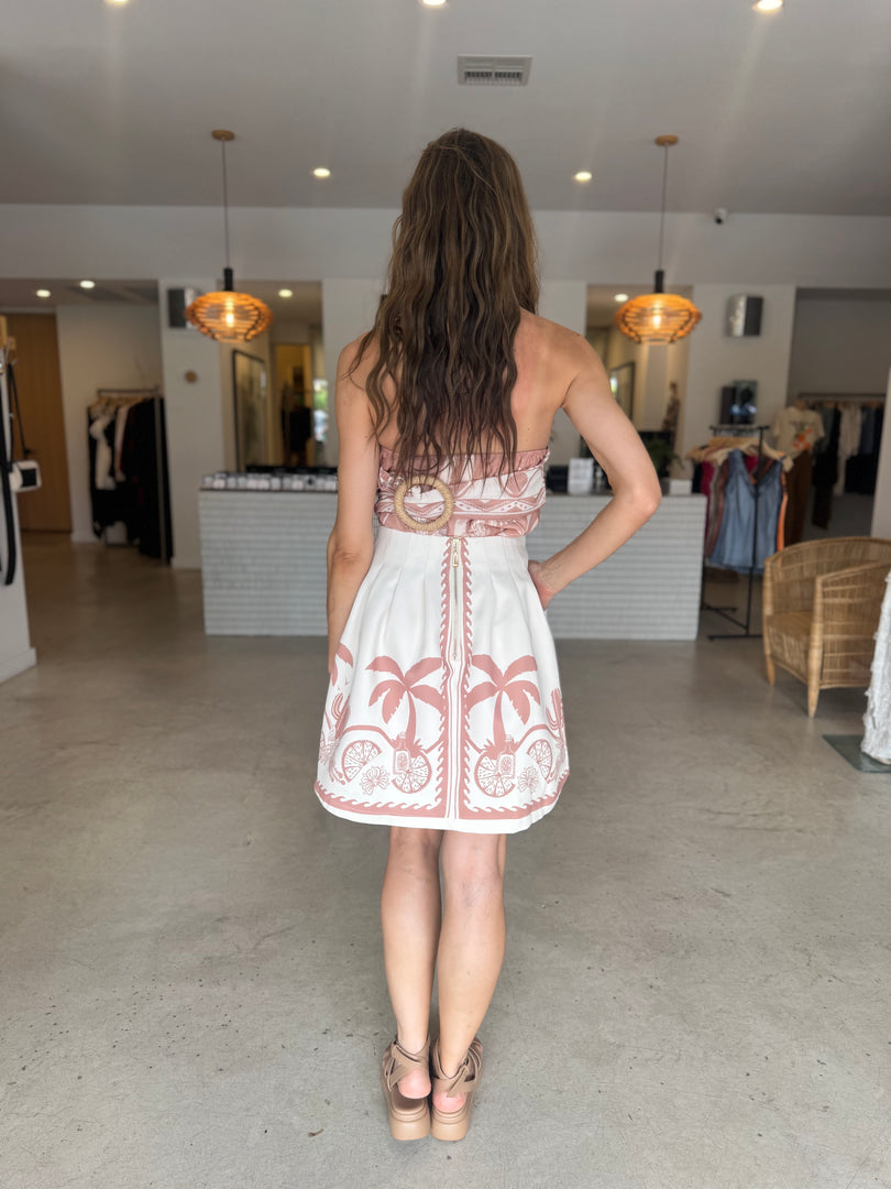 PUERTO VALLARTA MINI SKIRT - MOCHA
