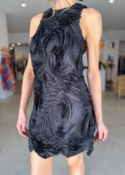 ASHER MINI SHIFT DRESS - BLACK