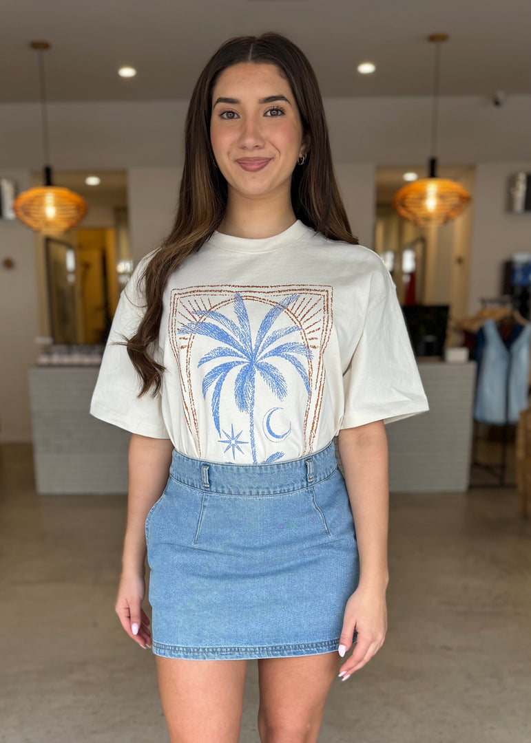 MILES DENIM MINI SKIRT