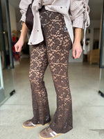 Load image into Gallery viewer, DOLCE LACE PANT - DARK CHOCOLATE

