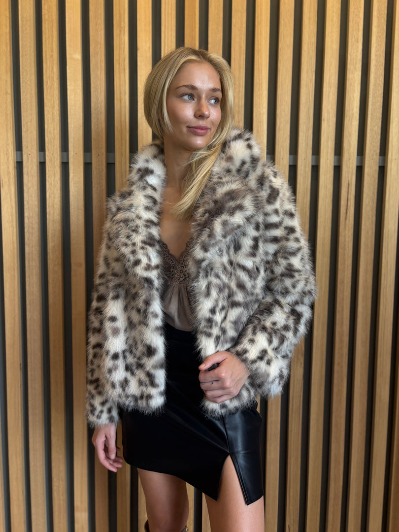 BERTOLI JACKET - GREY LEOPARD
