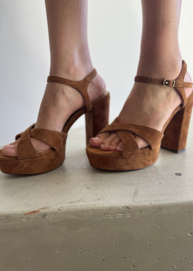 HANNAH PLATFORM HEEL - TOBACCO