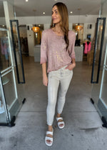 Load image into Gallery viewer, SHINNY MET FRONT JEAN - BEIGE
