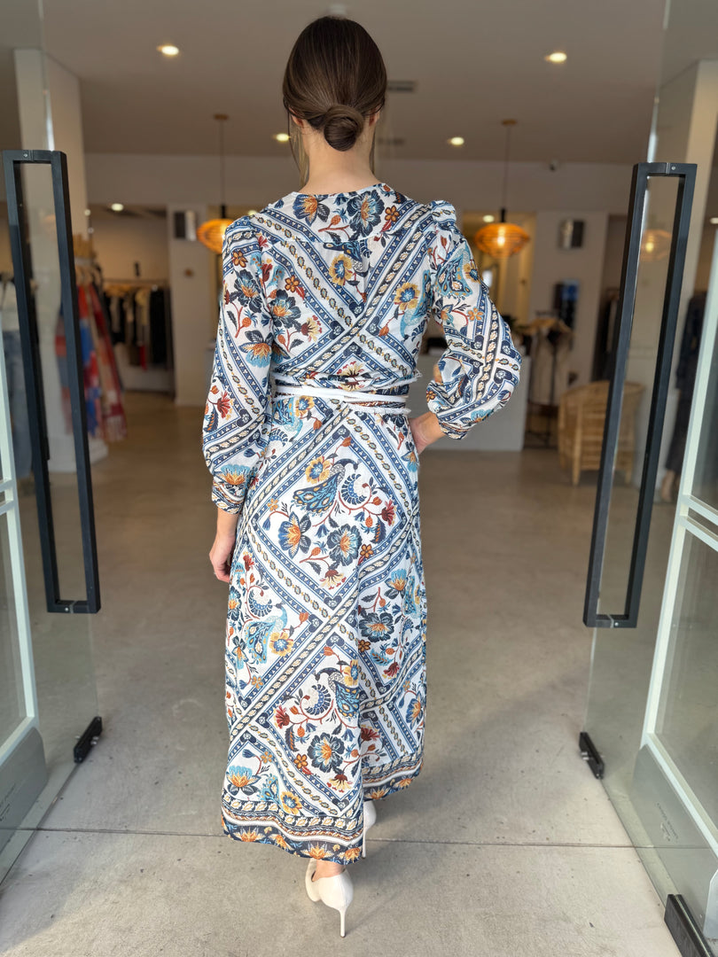 ALEXIS SILK COTTON MIDI DRESS