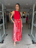 Load image into Gallery viewer, SUNSHINE WIDE PANT - FIRE &amp; BLUSH
