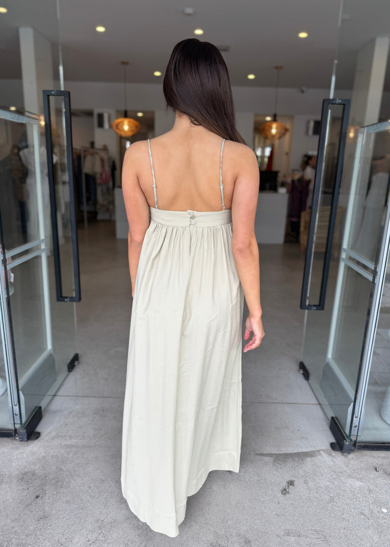 SIENNA MAXI DRESS - ARTICHOKE