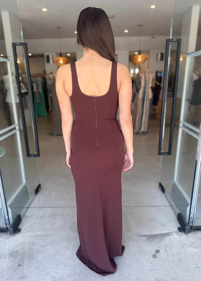 ELENA DRESS - CHOCOLATE