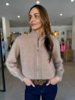 Load image into Gallery viewer, FELIX CASHMERE BOMBER - LATTE
