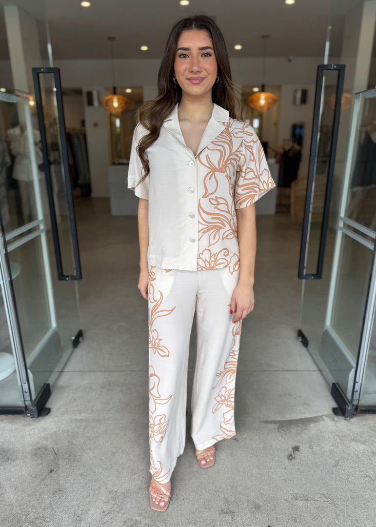 LOLITA SHIRT ECRU FLORAL