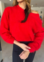 Load image into Gallery viewer, STELLA CASHMERE BOATNECK KNIT - FLAME
