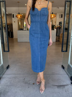 Load image into Gallery viewer, DAYBREAK BUSTIER MIDI DRESS
