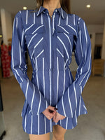 Load image into Gallery viewer, CAMBRIDGE SHIRT MINI DRESS
