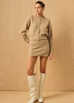 Load image into Gallery viewer, PIER KNIT SKIRT TAUPE
