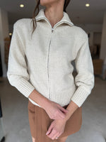 Load image into Gallery viewer, ELEVATION ZIP CARDI - IVORY
