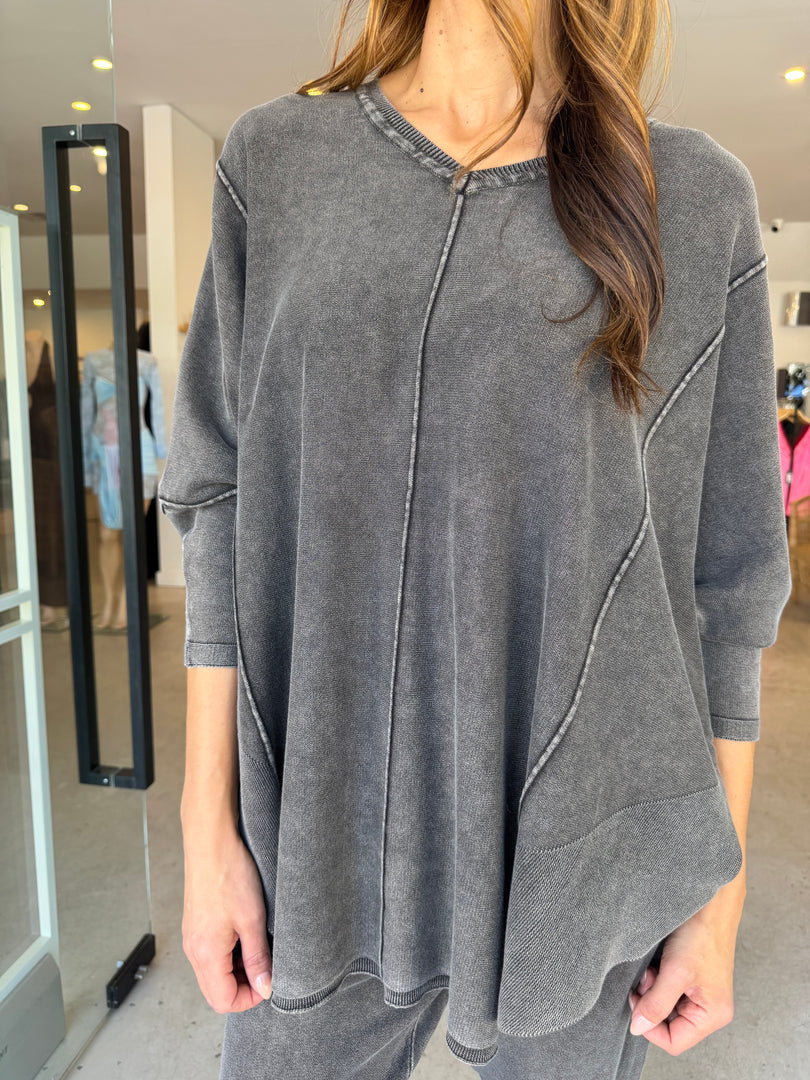 CHILL TOP - BLACK WASH
