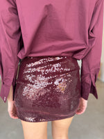 Load image into Gallery viewer, CELESTIA MINI SKIRT - PLUM
