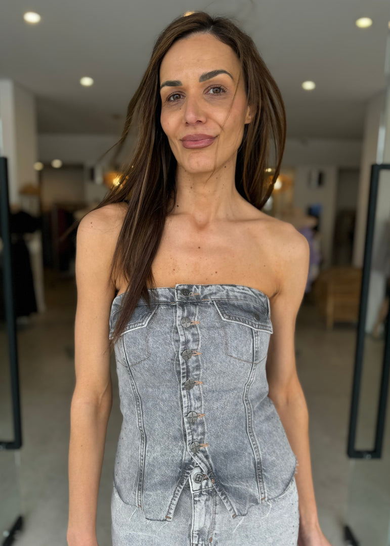 RETRO BUSTIER DIME CRYSTAL