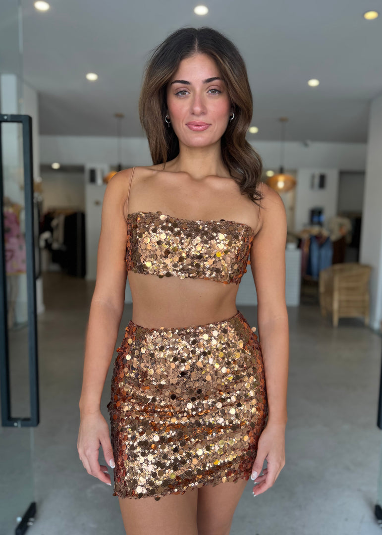TYLA CROP TOP - COPPER