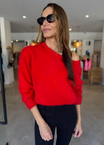 Load image into Gallery viewer, STELLA CASHMERE BOATNECK KNIT - FLAME
