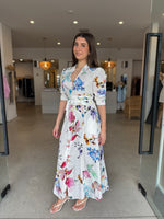 Load image into Gallery viewer, XENIA LINEN BLEND DRESS - PLUME
