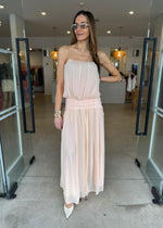 Load image into Gallery viewer, CAMILLE BLOUSON DRESS PEACH
