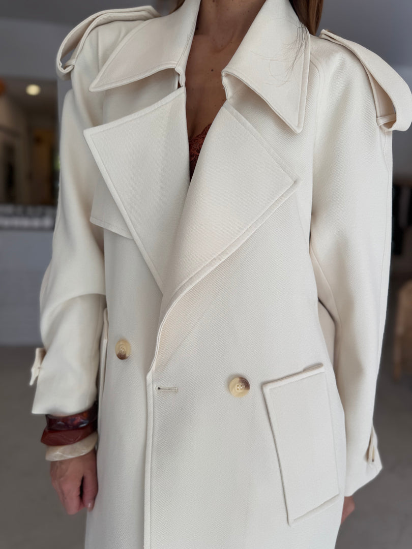 DILLEN TRENCH COAT - IVORY
