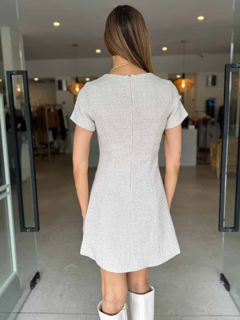LEVIN TWEED DRESS BEIGE