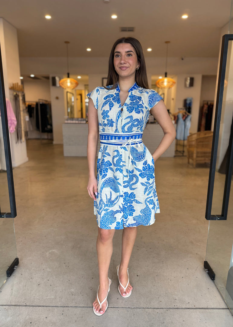 ADRIANA EMBROIDERED DRESS - MOSAIC