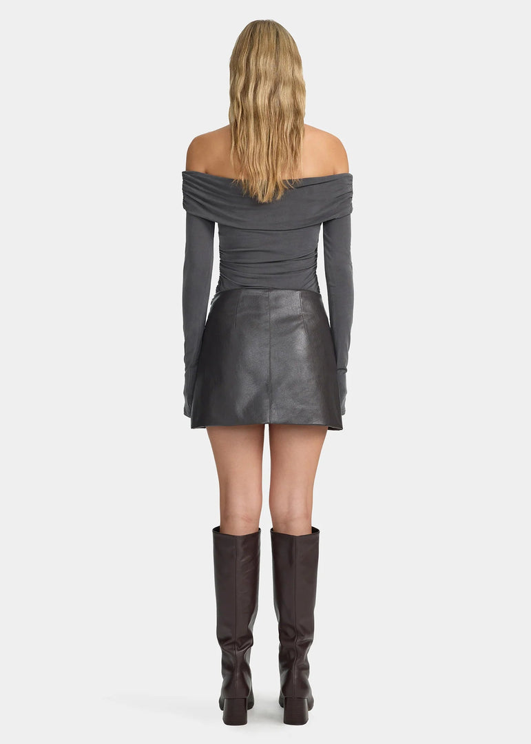 MORRISET MINI SKIRT GRAPHITE
