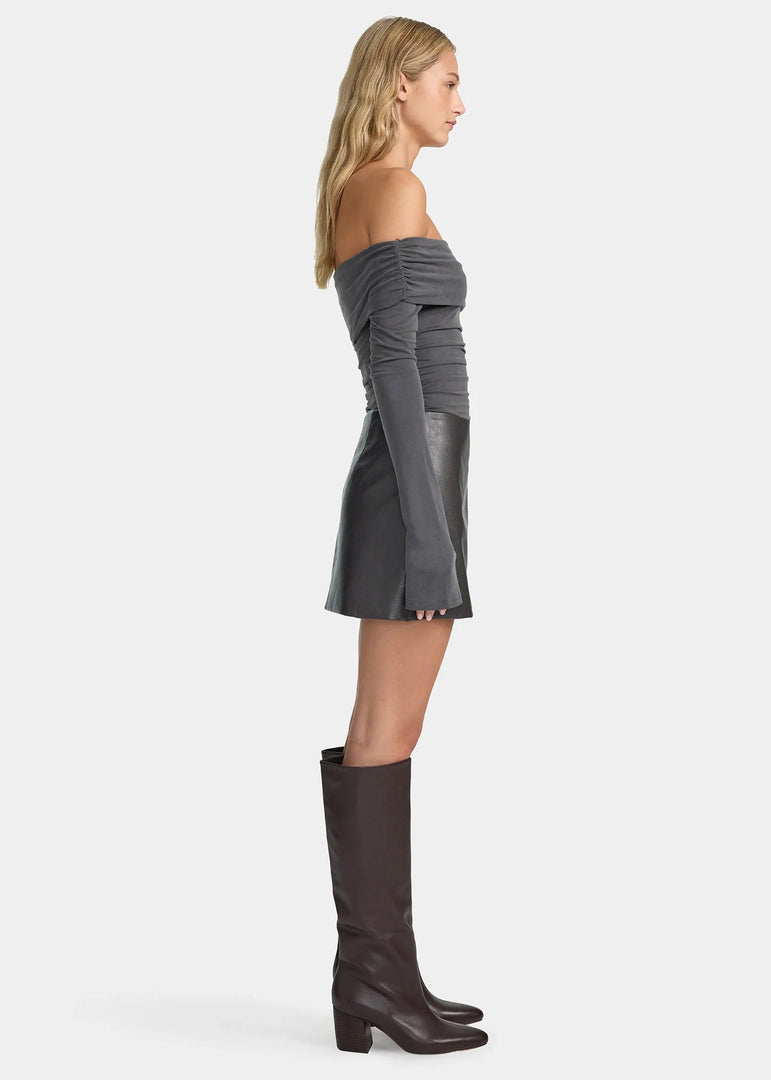 MORRISET MINI SKIRT GRAPHITE