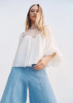 Load image into Gallery viewer, EMORY LACE BLOUSE IVORY
