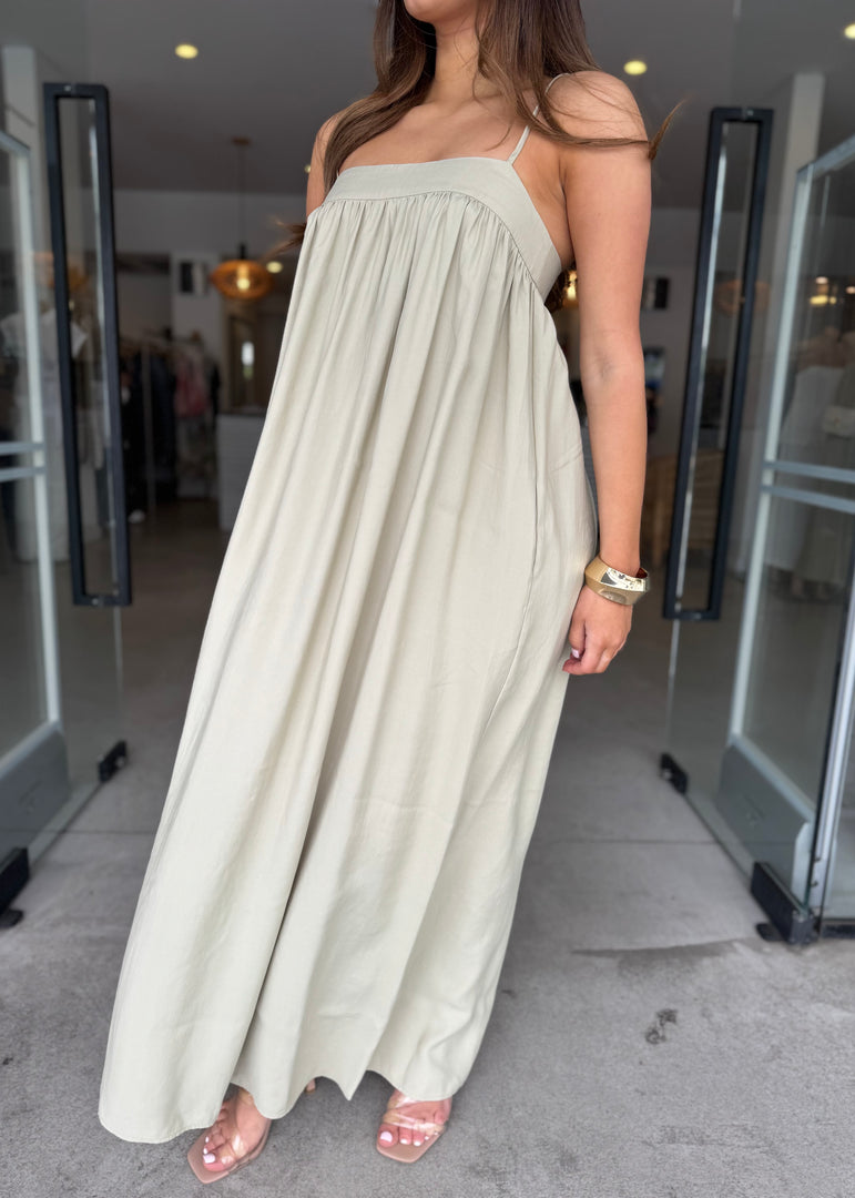 SIENNA MAXI DRESS - ARTICHOKE