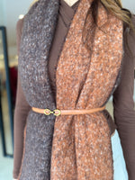 Load image into Gallery viewer, TULLY SCARF ORANGE BROWN
