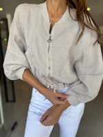 Load image into Gallery viewer, LINEN JACKET - CASHMERE
