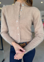 Load image into Gallery viewer, BELLA CASHMERE CARDI - LATTE
