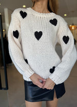 Load image into Gallery viewer, HEART ON SLEEVE KNIT - OFF WHITE
