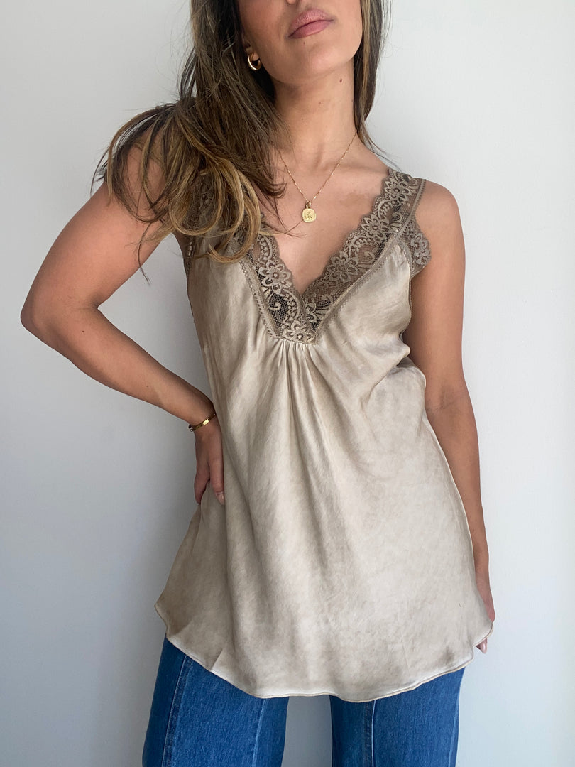 LACE CAMI - GOLD