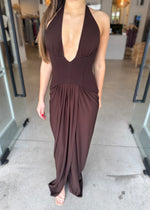 Load image into Gallery viewer, LANDON DRESS - CHOCOLATE
