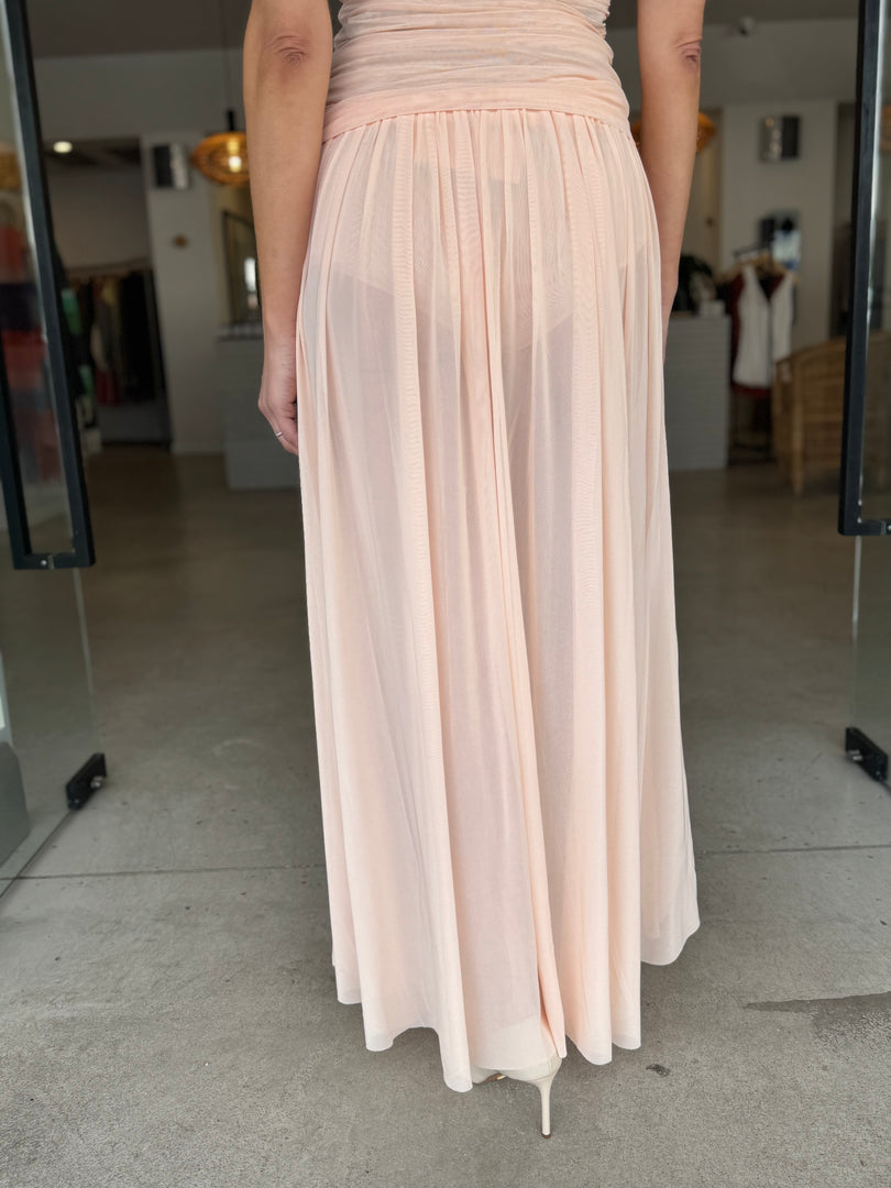 CAMILLE MAXI SKIRT - PEACH