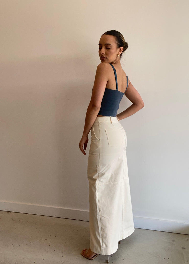 PHOENIX MAXI SKIRT CREAM/BLK