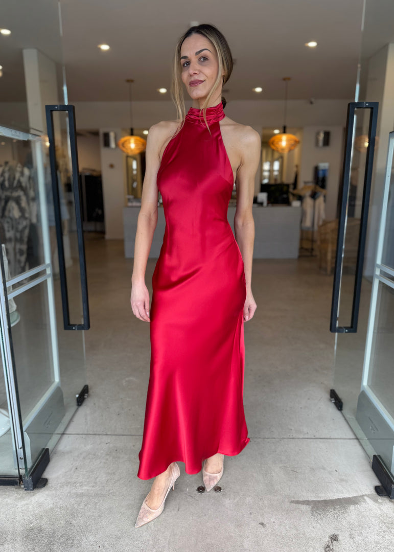 EVIANNA DRESS - CHERRY