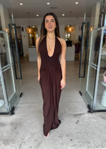 Load image into Gallery viewer, LANDON DRESS - CHOCOLATE
