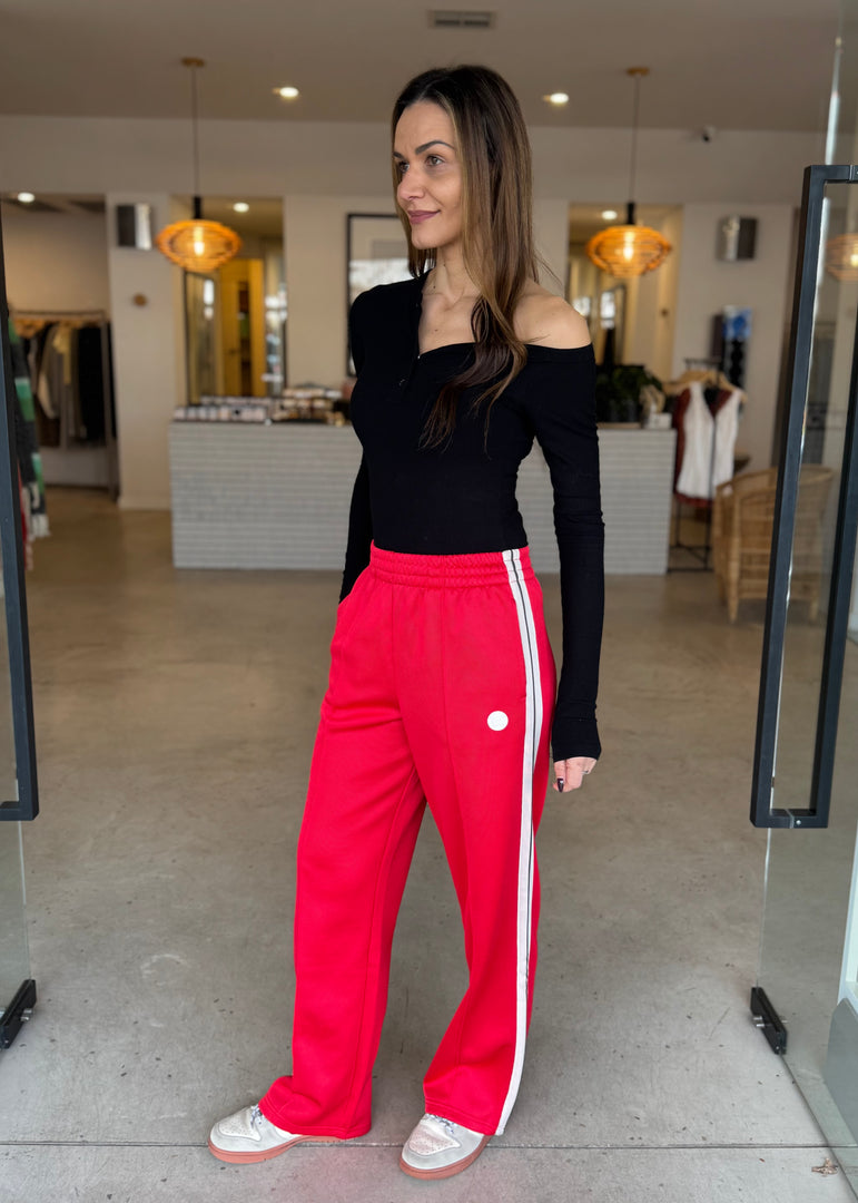 TRICOT TRACKPANT - STRAWBERRY