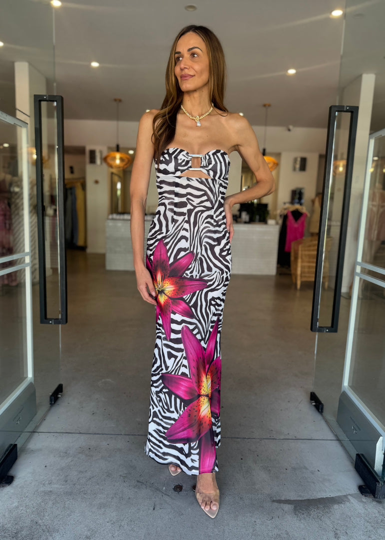 ALESSIA MAXI ZEBRA FLORAL