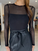Load image into Gallery viewer, SANCIA FAUX LEATHER SKIRT BLACK
