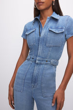 Load image into Gallery viewer, FIT FOR SUCCESS PALAZZO JUMPSUIT BLUE
